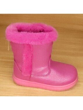 Osh Kosh B'gosh Toddler Girls New Anthony Pink Faux Fur Detail Shimmer Boots 10